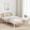 Ramka łóżka Naturalny 100 x 200 cm Lite drewno sosnowe