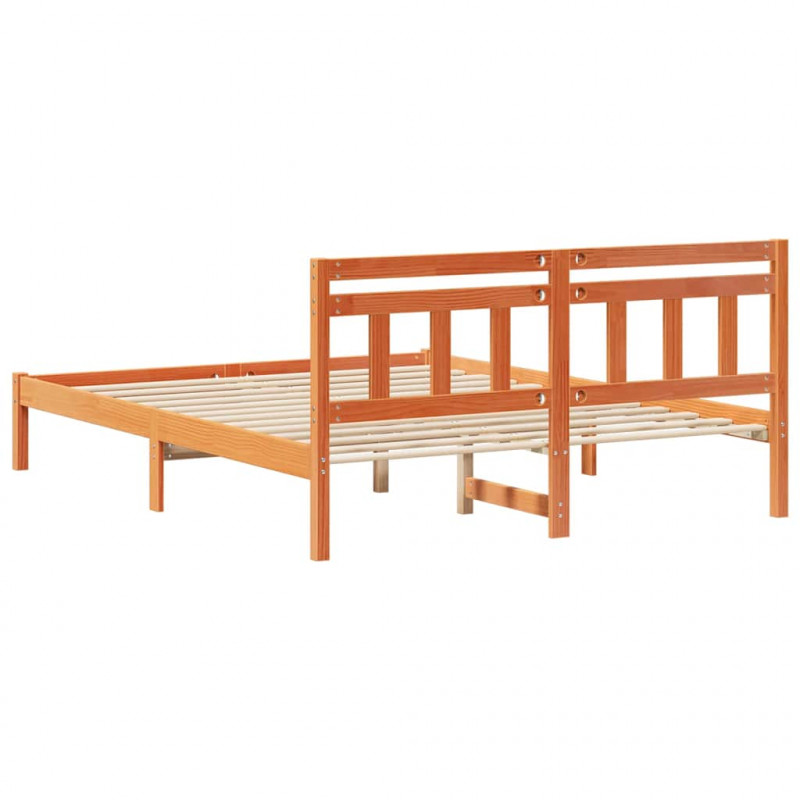 Ramka łóżka Brązowy 160 x 200 cm Lite drewno sosnowe