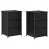 Szafka Nocna z szufladą 2 pcs Czarny Dąb 40 x 36 x 60 cm
