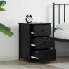 Szafka Nocna z szufladą 2 pcs Czarny Dąb 40 x 36 x 60 cm