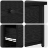 Szafka Nocna z szufladą 2 pcs Czarny Dąb 40 x 36 x 60 cm