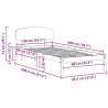Ramka łóżka Naturalny 90 x 200 cm Lite drewno sosnowe