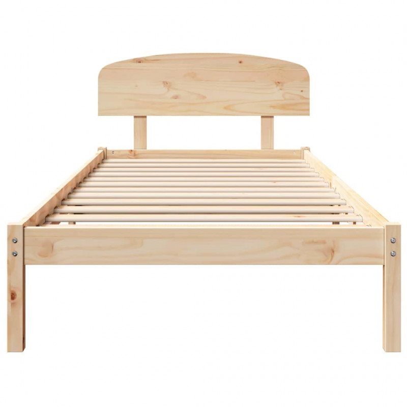 Ramka łóżka Naturalny 80 x 200 cm Lite drewno sosnowe