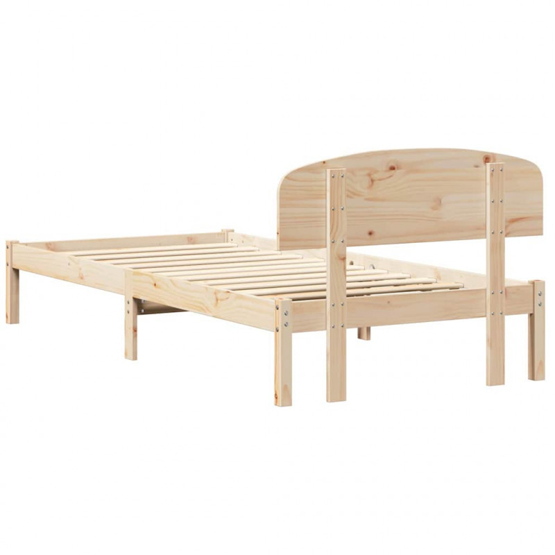 Ramka łóżka Naturalny 80 x 200 cm Lite drewno sosnowe