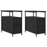 Szafka Nocna z szufladą 2 pcs Czarny dąb 30 x 60 x 60 cm