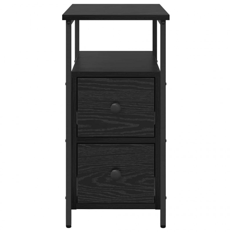 Szafka Nocna z szufladą 2 pcs Czarny dąb 30 x 60 x 60 cm