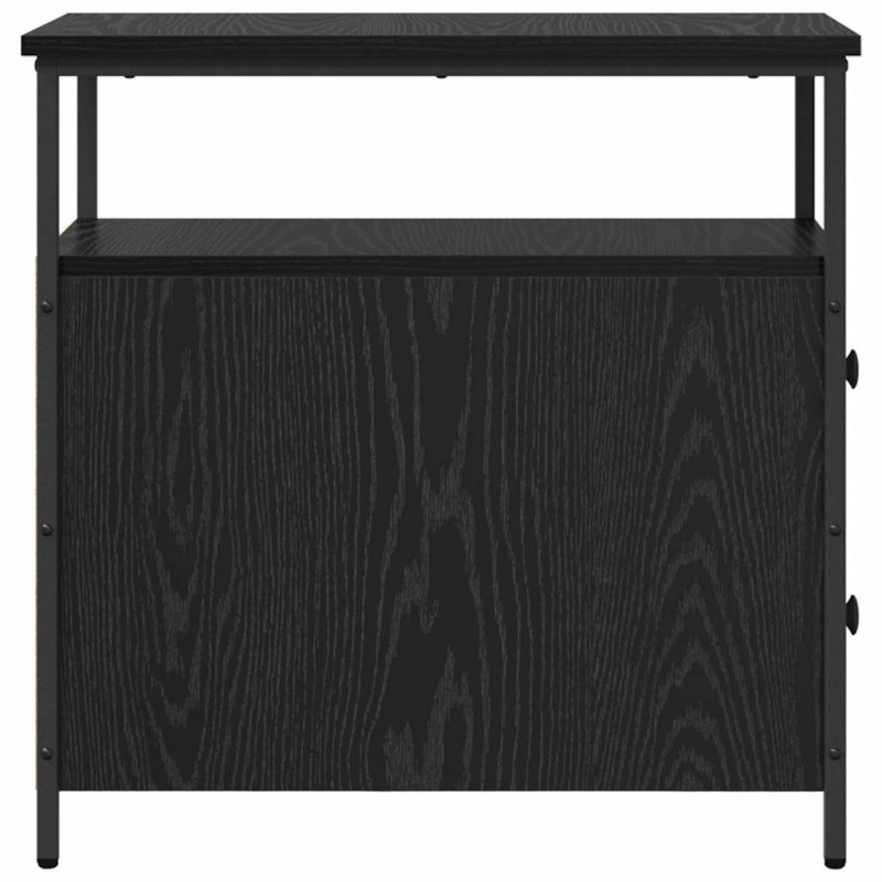 Szafka Nocna z szufladą 2 pcs Czarny dąb 30 x 60 x 60 cm