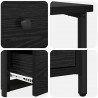 Szafka Nocna z szufladą 2 pcs Czarny dąb 30 x 60 x 60 cm
