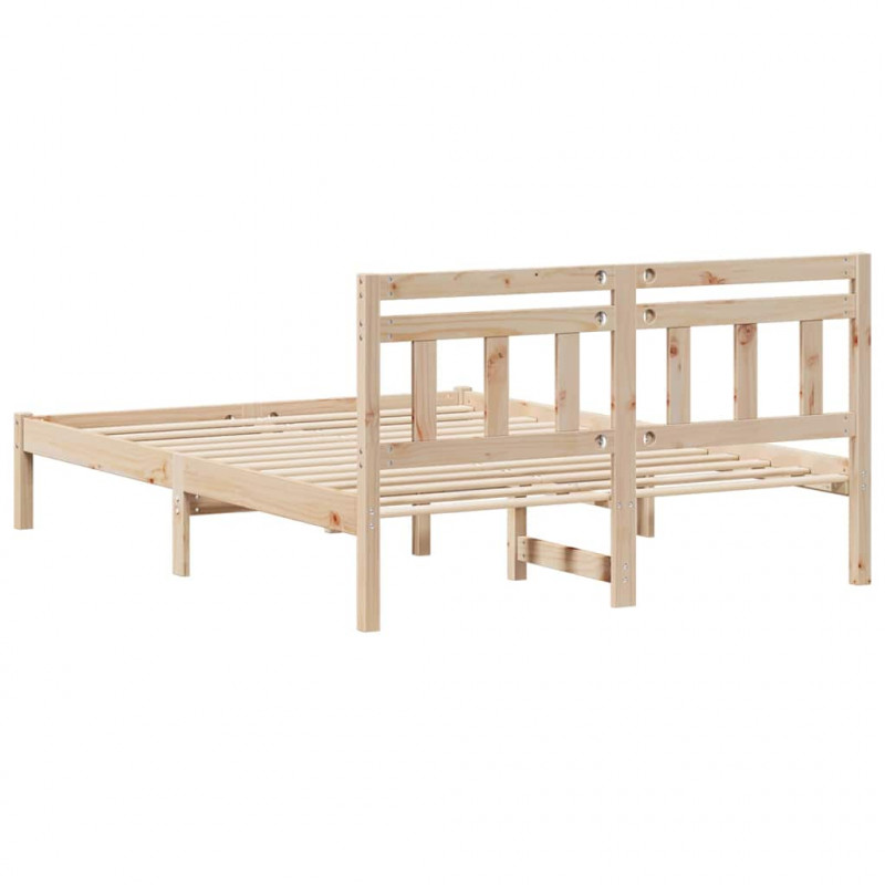 Ramka łóżka Brązowy 120 x 200 cm Lite drewno sosnowe
