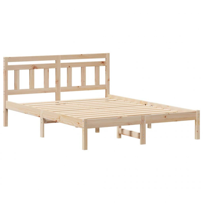 Ramka łóżka Brązowy 120 x 190 cm Lite drewno sosnowe