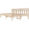 Ramka łóżka Brązowy 120 x 190 cm Lite drewno sosnowe