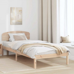 Ramka łóżka Naturalny 75 x 190 cm Lite drewno sosnowe