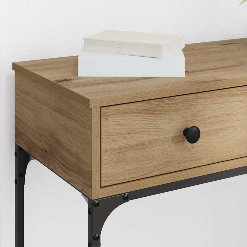 Konsola dąb artisan 75 x 34.5 x 75 cm Materiał drewnopochodny
