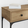 Konsola dąb artisan 75 x 34.5 x 75 cm Materiał drewnopochodny