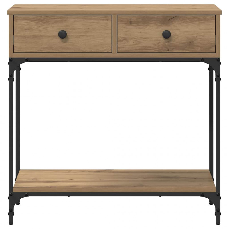 Konsola dąb artisan 75 x 34.5 x 75 cm Materiał drewnopochodny