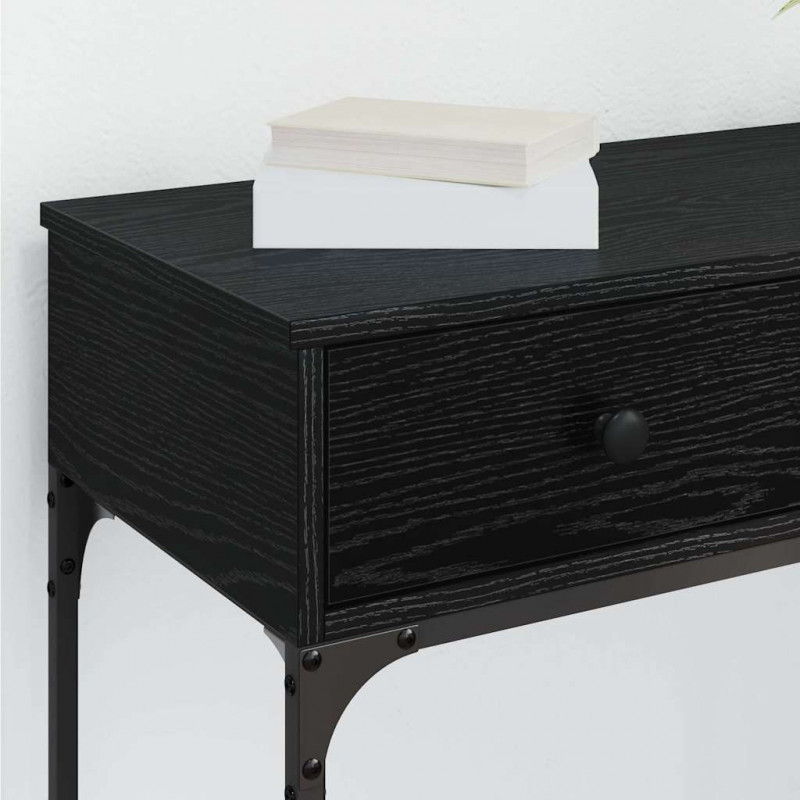 Konsola Czarny dąb 75 x 34.5 x 75 cm Materiał drewnopochodny