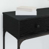 Konsola Czarny dąb 75 x 34.5 x 75 cm Materiał drewnopochodny