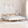 Ramka łóżka Naturalny 180 x 200 cm Lite drewno sosnowe
