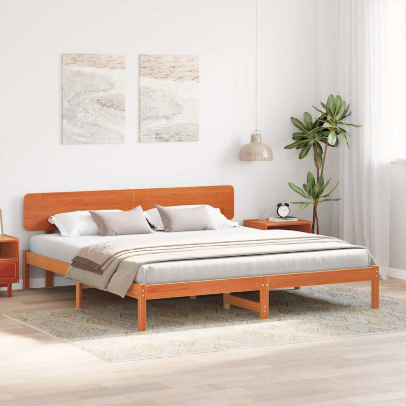 Ramka łóżka Woskowy Brąz 180 x 200 cm Lite drewno sosnowe