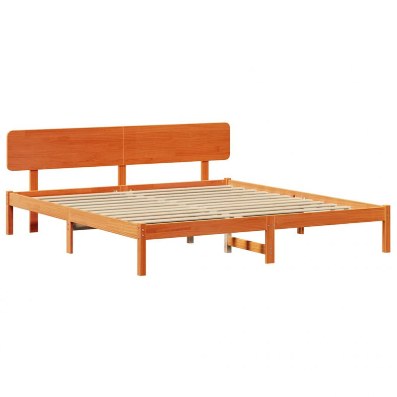 Ramka łóżka Woskowy Brąz 180 x 200 cm Lite drewno sosnowe