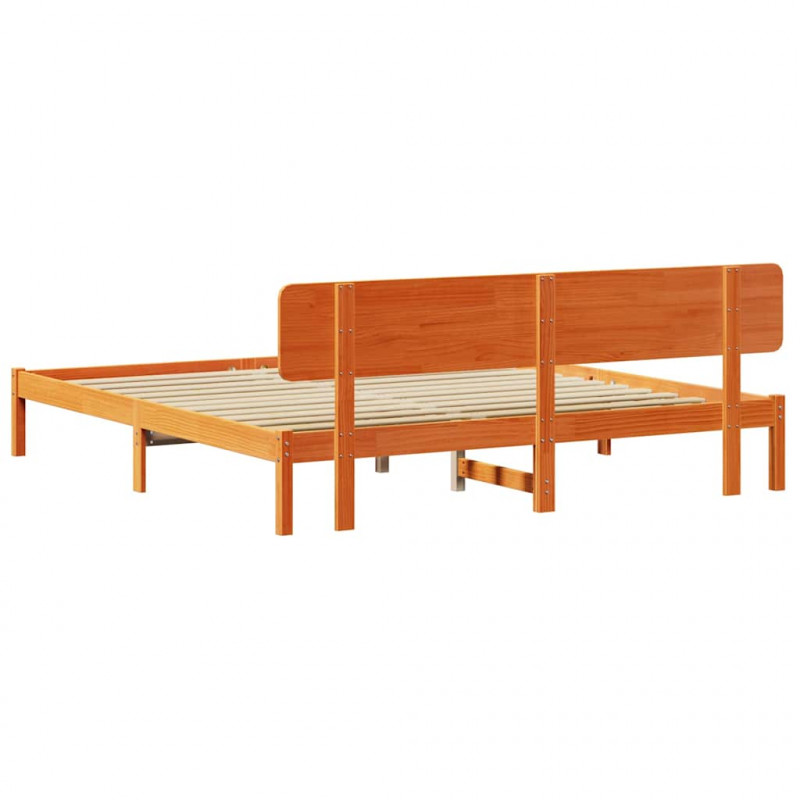 Ramka łóżka Woskowy Brąz 180 x 200 cm Lite drewno sosnowe