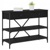 Konsola z szufladą z półką Czarny Dąb 100 x 34,5 x 75 cm drewno