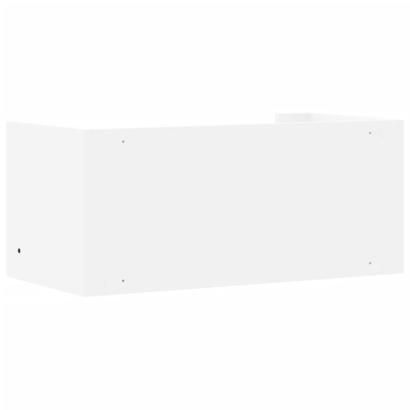 Półka wisząca, biała, 70,5x35x30,5 cm, materiał drewnopochodny