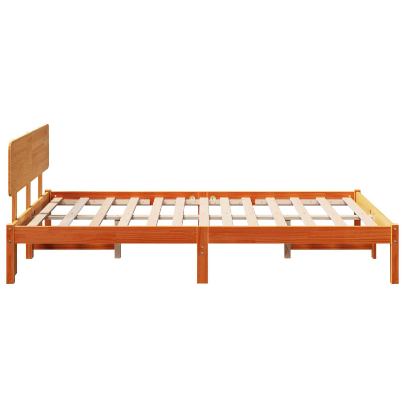 Ramka łóżka Woskowy Brąz 120 x 200 cm Lite drewno sosnowe