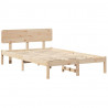 Ramka łóżka Naturalny 140 x 190 cm Lite drewno sosnowe