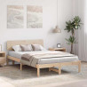 Ramka łóżka Naturalny 135 x 190 cm Lite drewno sosnowe
