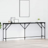 Konsola Czarny dąb 200 x 29 x 75 cm Drewno inżynieryjne i metal