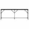 Konsola Czarny dąb 200 x 29 x 75 cm Drewno inżynieryjne i metal