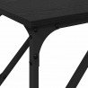 Konsola Czarny dąb 200 x 29 x 75 cm Drewno inżynieryjne i metal