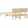 Ramka łóżka Naturalny 120 x 190 cm Lite drewno sosnowe