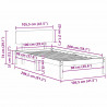 Ramka łóżka Z zagłówkiem Biały 100 x 200 cm Lite drewno sosnowe