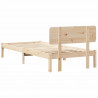 Ramka łóżka Naturalny 90 x 200 cm Lite drewno sosnowe