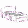 Ramka łóżka Naturalny 90 x 200 cm Lite drewno sosnowe
