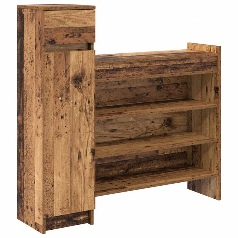 Szafka na buty z szufladą Stare drewno 100,5 x 28 x 100 cm