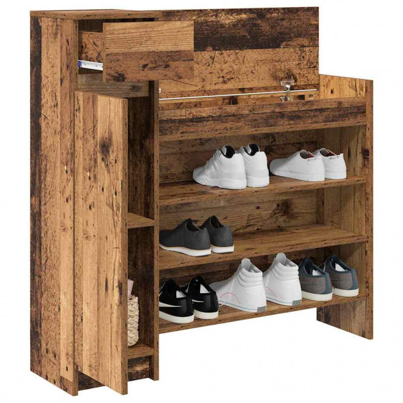 Szafka na buty z szufladą Stare drewno 100,5 x 28 x 100 cm