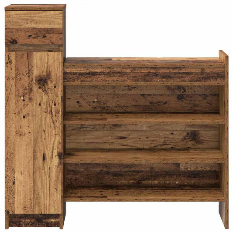 Szafka na buty z szufladą Stare drewno 100,5 x 28 x 100 cm