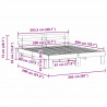 Ramka łóżka Naturalny 200 x 200 cm Lite drewno sosnowe