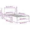 Ramka łóżka Woskowy Brąz 80 x 200 cm Lite drewno sosnowe