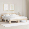 Ramka łóżka Naturalny 180 x 200 cm Lite drewno sosnowe