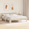 Ramka łóżka Naturalny 180 x 200 cm Lite drewno sosnowe