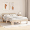 Ramka łóżka Naturalny 160 x 200 cm Lite drewno sosnowe