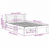 Ramka łóżka Z zagłówkiem Biały 120 x 200 cm Lite drewno sosnowe