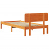 Ramka łóżka Woskowy Brąz 75 x 190 cm Lite drewno sosnowe
