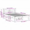 Ramka łóżka Naturalny 140 x 190 cm Lite drewno sosnowe