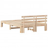 Ramka łóżka Naturalny 135 x 190 cm Lite drewno sosnowe