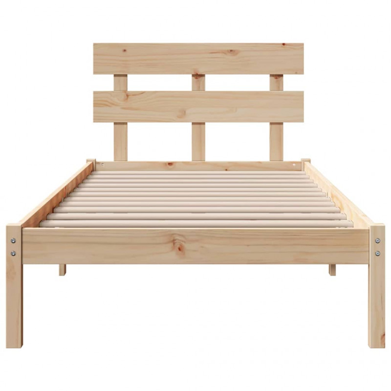 Ramka łóżka Brązowy 100 x 200 cm Lite drewno sosnowe